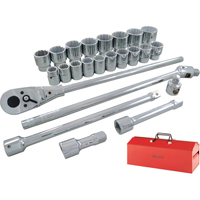 Jeu de douilles et accessoires, 26 Mcx, Prise de 3/4" Kelford