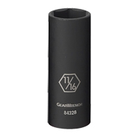 Socket, Impact, 5/16", 3/8" Drive, 6 Points, Deep Kelford