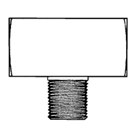 Male Branch Tee, Brass, 1/8" Kelford