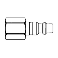Quick Couplers - 1/2" Industrial, One Way Shut-Off - Plugs, 3/8" TZ154 | Kelford