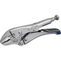 Fast Release Locking Pliers with Wire Cutter, 5" Length, Curved Jaw Kelford