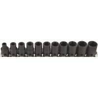 Thin Walled Socket Set, 11 Pcs, Impact, 3/8" Drive Size Kelford