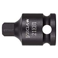 Socket Adapter, Impact, 3/8" Drive, 1/2" Socket, 1.5" L, Pin Kelford