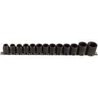 Socket Set, 13 Pcs, Impact, 1/2" Drive Size Kelford