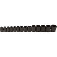 Socket Set, 14 Pcs, Impact, 1/2" Drive Size Kelford