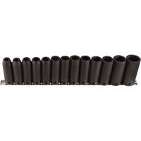 Long Socket Set, 13 Pcs, Impact, 1/2" Drive Size, Deep Kelford