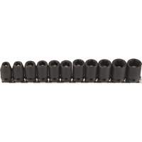 Magnetic Socket Set, 11 Pcs, Impact, 3/8" Drive Size Kelford
