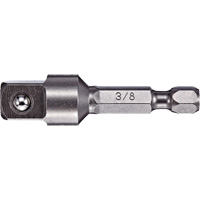 Adapter & Extension, 1/4" Drive Size, 3/8" Male Size, Ball, 2" L Kelford