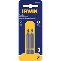 Power Bits, Phillips, #1 Tip, 1/4" Drive Size, 1-15/16" Length Kelford