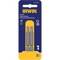 Power Bits, Torx, T-20 Tip, 1/4" Drive Size, 2" Length Kelford
