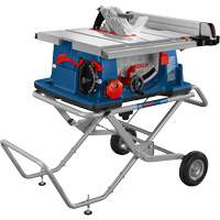Worksite Table Saw with Gravity-Rise Wheeled Stand, 120 V, 15 A, 3650 RPM UAJ681 | Kelford