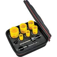 Deep Cut Hole Saw Kit, 9 Pieces Kelford