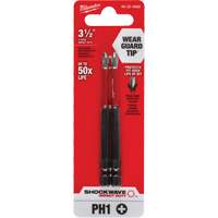 Embout de tournevis Shockwave Impact Duty, Phillips, Embout #1, Prise 1/4", Longueur 3-1/2" Kelford