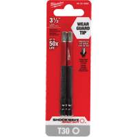 Embout de tournevis Shockwave Impact Duty, Torx, Embout T-30, Prise 1/4", Longueur 3-1/2" Kelford