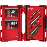 Step Drill Bit Set, 3 Pieces, High Speed Cobalt Kelford