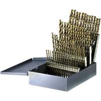 DRILLCO Heavy-Duty Jobber Length Drill Bit Set, 60 Pieces, Cobalt Kelford