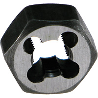 Drillco&reg; Hexagon Threading Die Nut, 4-40 Thread, High Speed Steel Kelford