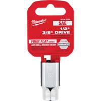 SAE Socket with Four Flat Sides, 3/8", 1/2" Drive, 6 Points Kelford