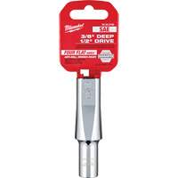 SAE Socket with Four Flat Sides, 3/8", 1/2" Drive, 6 Points, Deep Kelford