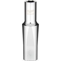 SAE Socket with Four Flat Sides, 3/8", 1/2" Drive, 6 Points, Deep Kelford