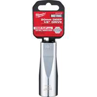 Metric Socket with Four Flat Sides, 20 mm, 1/2" Drive, 6 Points, Deep Kelford