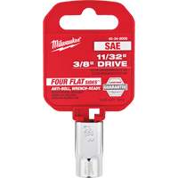 SAE Socket with Four Flat Sides, 11/32", 3/8" Drive, 6 Points Kelford