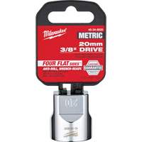 Metric Socket with Four Flat Sides, 20 mm, 3/8" Drive, 6 Points Kelford