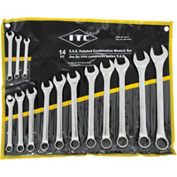 ICW-14PS Polished Wrench Set, Combination, 14 Pieces, Imperial Kelford