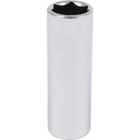 Chrome Socket, 9/16", 3/8" Drive, 6 Points, Deep Kelford