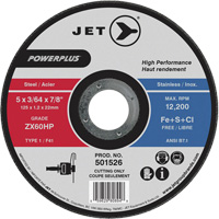 ZX46HP PowerPlus Cut-Off Wheel, 7" x 1/16", 7/8" Arbor, Type 1, 8500 RPM Kelford