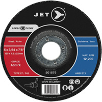 A60PX Power-Xtreme Cut-Off Wheel, 5" x 3/64", 7/8" Arbor, Type 27, 12200 RPM Kelford