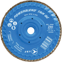 Disque &agrave; feuillets PowerBlend TRM QC ajustable, 4-1/2" x 5/8"-11, Type 27, Grain Z60, Alumine de zirconium Kelford