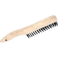 4SH Hand Scratch Brushes, Carbon Steel, 4 x 16 Wire Rows, 10" Long Kelford