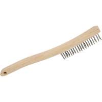 3LHSS Hand Scratch Brushes, Stainless Steel, 3 x 19 Wire Rows, 13-3/4" Long Kelford