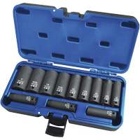 PS1238D Jeux - douilles, 12 Mcx, Chocs, Prise de 3/8", Profond Kelford