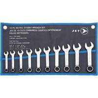 SCWS-10M Stubby Wrench Sets, Combination, 10 Pieces, Metric Kelford