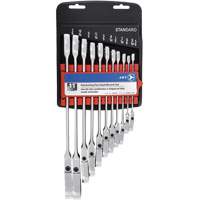 RCWS-11FS Flex Head Wrench Sets, Combination/Flex Head, 11 Pieces, Imperial Kelford