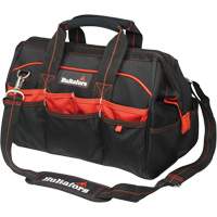 16" Tradesman's Tool Bag, Ballistic Polyester, Black/Red Kelford