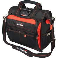 Lighted Technician's Tool Bag, Ballistic Polyester, Black/Red Kelford