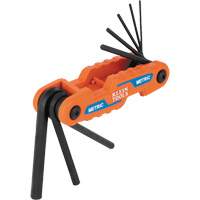 Compact Folding Hex Key Set, 8 Pcs., Metric Kelford