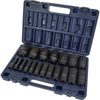 Jeu de douilles SAE, 19 Mcx, Chocs, Prise de 1/2", Profond Kelford