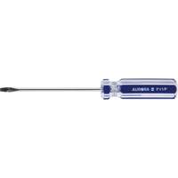 Blue Transparent Striped Slotted Screwdriver, 1/8" Tip, Round, Plastic Handle Kelford