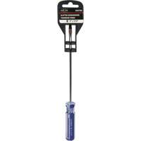 Tournevis &agrave; fente bleu transparent avec bandes, Tige de 3/16", Ronde, Prise en Plastique Kelford