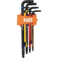 Colour-Coded Extra-Long L Style Hex Key Caddy Set, 9 Pcs., Imperial Kelford