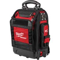 PackOut Structured Backpack, 9-1/2" L x 18" W, Black/Red, Polyester Kelford