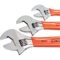 Cushion Grip Wrench Set, Adjustable, 3 Pieces Kelford