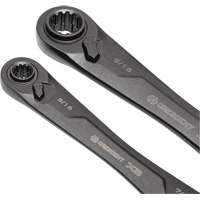 X6 4-in-1 Black Oxide Spline Ratcheting SAE Wrench Set, 2 Pieces, Imperial Kelford