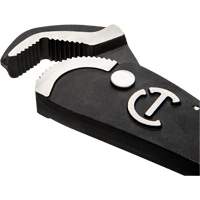 Self-Adjusting Dual Material Pipe Wrench, 1-1/2" Jaw Capacity, 12" Long, Black Oxide Finish, Cushion Handle Kelford