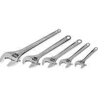 Chrome Wrench Set, Adjustable, 5 Pieces, Imperial and Metric Kelford