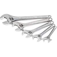Chrome Wrench Set, Adjustable, 5 Pieces, Imperial and Metric Kelford